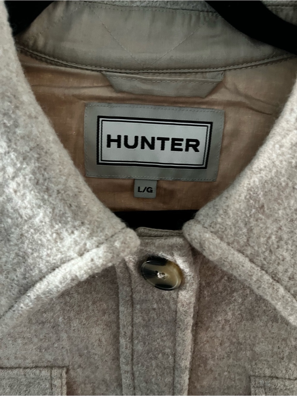 Hunter Beige Wool Button-Front Jacket - Picture 3 of 5